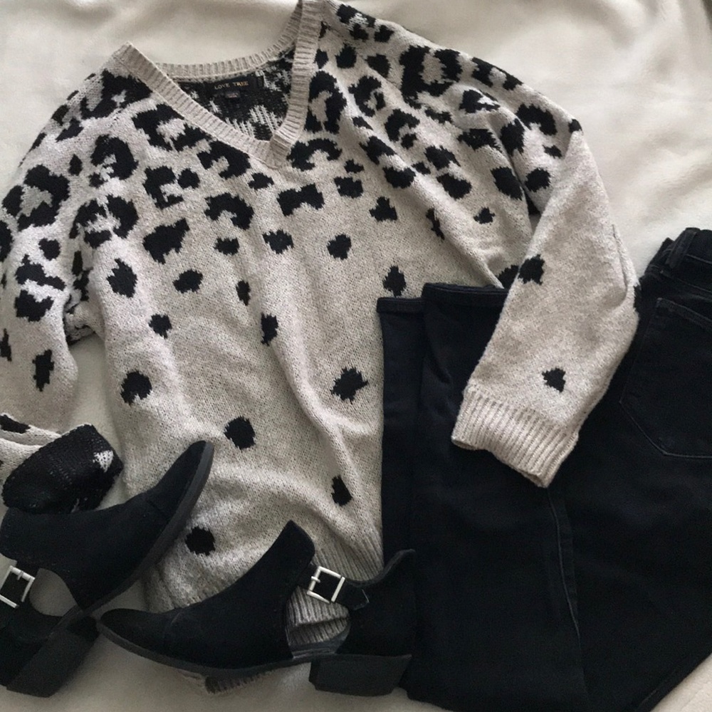 Love Tree Leopard Sweater